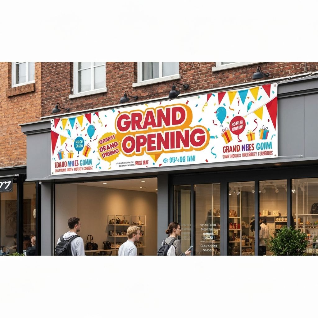 Shop opening flex banner