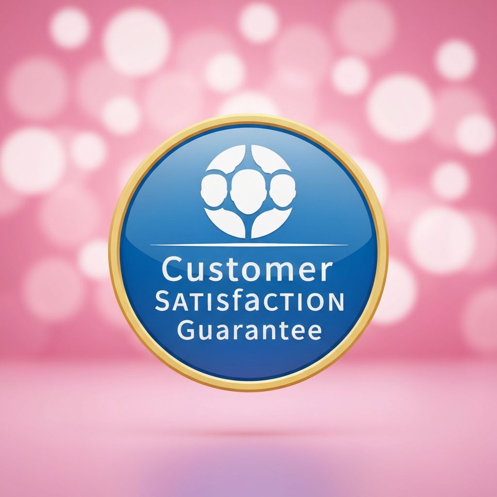 100% customer satisfaction guarantee badge